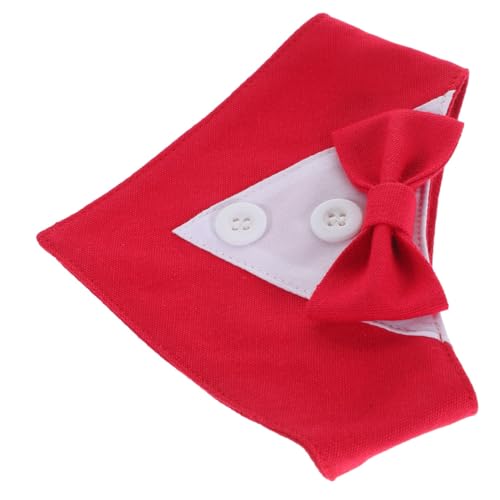 BAZEITFLOW Verstellbares Hundehalsband Hochzeitsschal für Mittlere Hunde Britisches Rotes Hundeaccessoire Waschbarer Langlebiger Hundeschal für Partys und Festliche Anlässe von BAZEITFLOW