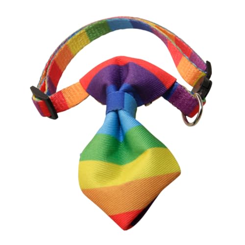 BAZEITFLOW Verstellbares Regenbogen Hundehalsband mit Fliege Sicherheitsverschluss für Kleine und Mittlere Hunde und Katzen Langlebiges Bequemes Haustier Accessoire für Partys und Feste BAZEITFLOW Verstellbares Regenbogen Hundehalsband mit Fliege Sicherheitsverschluss für Kleine und Mittlere Hunde und Katzen Langlebiges Bequemes Haustier Accessoire für Partys und Feste von BAZEITFLOW