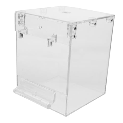 BAZEITFLOW Vogelbadewanne für Papageien Transparente Dicke Vogelwanne zum Hängen im Käfig Umweltfreundlich Auslaufsicher Praktisches Vogelbad für Wellensittiche Nymphensittiche und Kleine von BAZEITFLOW