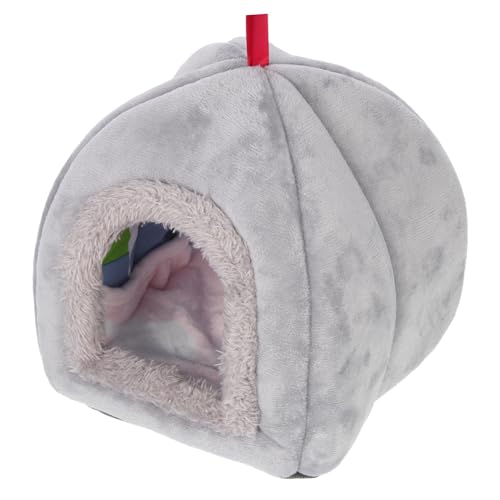 BAZEITFLOW Vogelhängematte Teilig Warmes Papageienbett mit Großem Grauem Kürbisnest und Waschbaren Decken Atmungsaktiv Komfortabel für Wellensittich Nymphensittich Sittich und Kleine Vögel von BAZEITFLOW