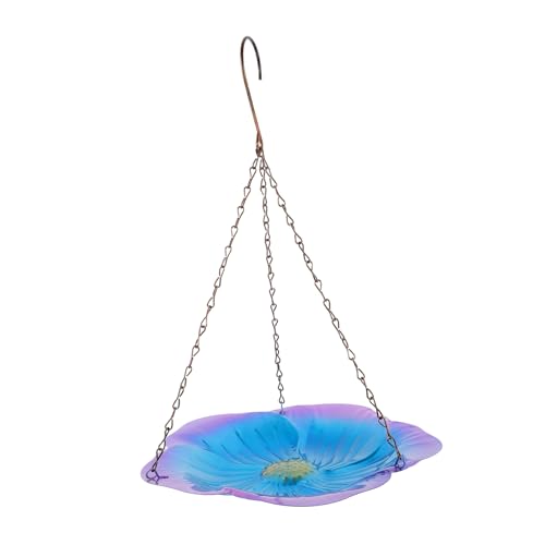 BAZEITFLOW Vogelhäuschen für den Außenbereich vogelfutterspender vogelfutterhäuschen tränkebecken Tablett Vogel Fütterer Kolibri Plattform Vogelhäuschen Futterautomat für Papageien Eisen Blue von BAZEITFLOW