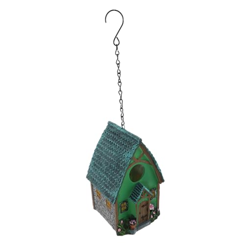 BAZEITFLOW Vogelhaus aus Wetterfestem Resin Kleines Hängendes Vogelnest für Draußen Buntes Nistkasten Design Leicht zu Reinigen für Garten und Naturschutz Kinderfreundlich von BAZEITFLOW