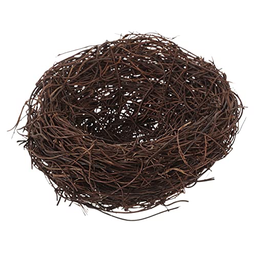 BAZEITFLOW Vogelnest aus Rattan Vogelnestverzierung Rattan-Nest-Requisite Simulation Vogelnest- osterdekoration Ostern Dekoration vogelhaus Vogelnest Fotorequisite simuliertes Vogelnest von BAZEITFLOW