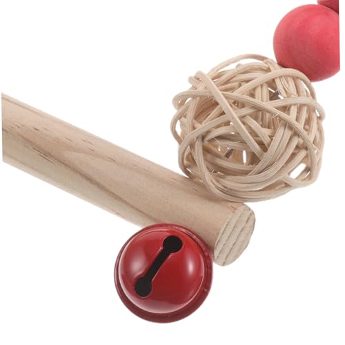 BAZEITFLOW Vogelspielzeug mit Rattankugel und Holzperlen Schaukel für Papageien als Käfigspielzeug und Sitzstange Fördert Bewegung und Beschäftigung für Kleine Vögel BAZEITFLOW Vogelspielzeug mit Rattankugel und Holzperlen Schaukel für Papageien als Käfigspielzeug und Sitzstange Fördert Bewegung und Beschäftigung für Kleine Vögel von BAZEITFLOW