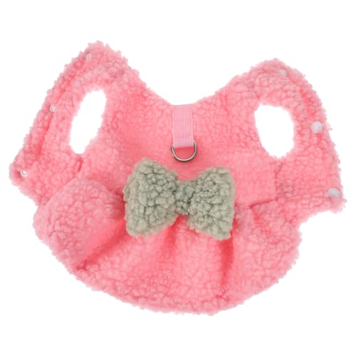 BAZEITFLOW Dog Sweater Für Kleine Hunde Warmes Dickes Outfit Mit Lustigem Schleifen-Design Für Winteraktivitäten Wie Spazierengehen Und Joggen von BAZEITFLOW