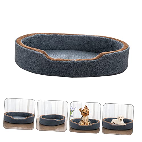 BAZEITFLOW Weiches Dickes Warmes Haustierbett für Katzen und Mittelgroße Hunde Strapazierfähige Tragbare Schlafmatte für Drinnen Komfortables Plüschiges Hundebett und Katzennest von BAZEITFLOW