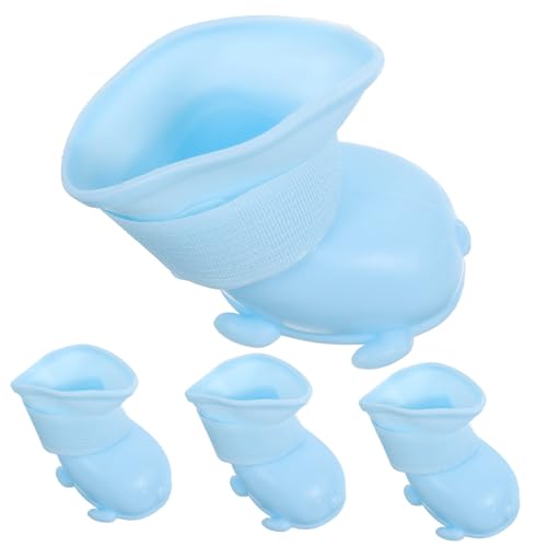 BAZEITFLOW wasserdichte Hundeschuhe TPR Material rutschfest Verstellbare Pfotenschutz Regen Schnee Outdoor für Kleine Mittlere Große Hunde Geeignet von BAZEITFLOW