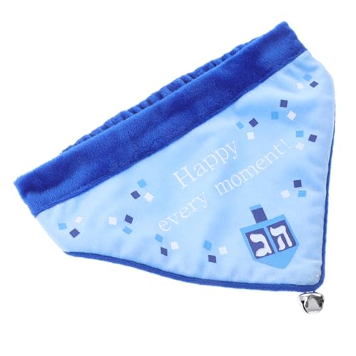 Haustier Hundehalstuch mit Glöckchen Fröhliches Hanukkah Design Multifunktionales Bandana für Accessoire für Partys und Feiertage Perfektes Haustier Hundehalstuch mit Glöckchen Fröhliches Hanukkah Design Multifunktionales Bandana für Accessoire für Partys und Feiertage Perfektes von BAZEITFLOW