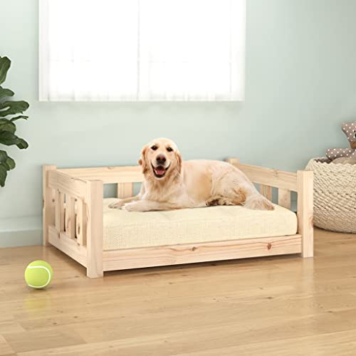 BAZZI Hundehütte Hundebett Hundebett Massivholz Kiefer 75,5 x 55,5 x 28 cm von BAZZI