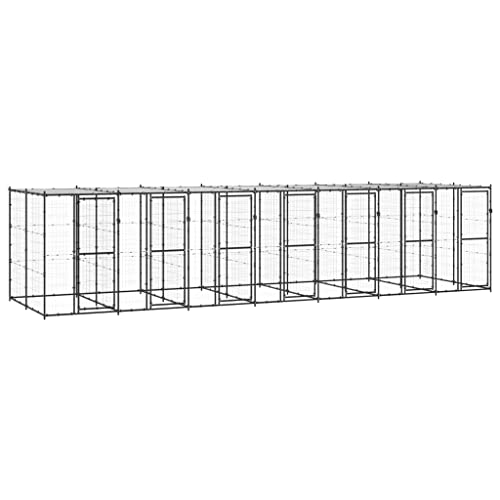 BAZZI Hundekäfig, Hundekäfig, Hundebox, Hundekäfig aus Stahl mit Dach, 16,94 m² von BAZZI