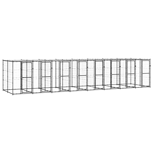 BAZZI Hundekäfig, Hundekäfig, Hundebox, Hundekäfig aus Stahl mit Dach, 19,36 m² von BAZZI