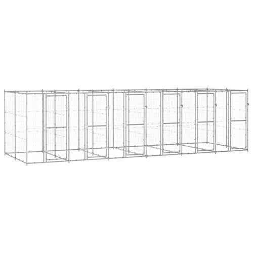 BAZZI Hundekäfig, Hundekäfig, Hundebox, Hundekäfig aus verzinktem Stahl, 14,52 m² von BAZZI