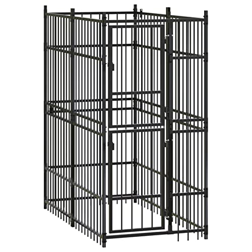 BAZZI Hundekäfig, Hundekäfig, Hundekäfig, Hundekäfig, Hundegitter, Hundegehege, Outdoor-Käfig aus Stahl, 1,84 m² von BAZZI