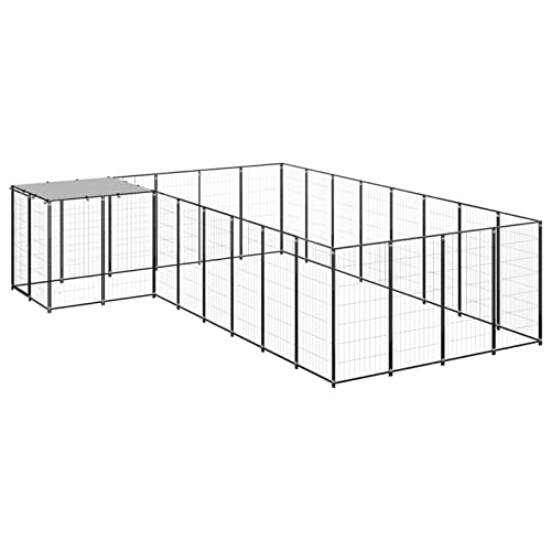 BAZZI Hundekäfig, Hundekäfig, Hundekäfig, Hundekäfig, Hundekäfig, Hundekäfig, Schwarz, 10,89 m² aus Stahl von BAZZI