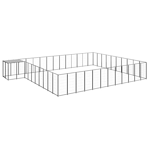 BAZZI Hundekäfig, Hundekäfig, Hundekäfig, Hundekäfig, Hundekäfig, Hundekäfig, Schwarz, 37,51 m² aus Stahl von BAZZI