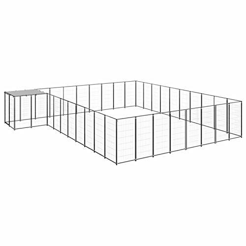 BAZZI Hundekäfig, Hundekäfig, Hundekäfig, Hundekäfig, Hundekäfig, Hundekäfig, schwarz, 25,41 m² aus Stahl von BAZZI