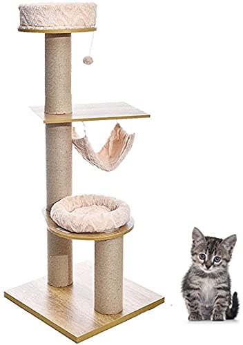 BAoce Kratzbaum Kratzbaum Katzenturm mit Hängematte Katzennest und Plüschball Groß Katzenbaum Turm Sisalsäule Condo Möbel LPZ24815 BAoce Kratzbaum Kratzbaum Katzenturm mit Hängematte Katzennest und Plüschball Groß Katzenbaum Turm Sisalsäule Condo Möbel LPZ24815 von BAoce