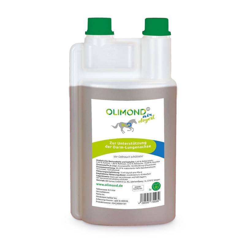 Olimond Bb airdigest 0,5L zur Unterstützung der Darm-Lungenachse Olimond Bb airdigest 0,5L zur Unterstützung der Darm-Lungenachse von BB horses