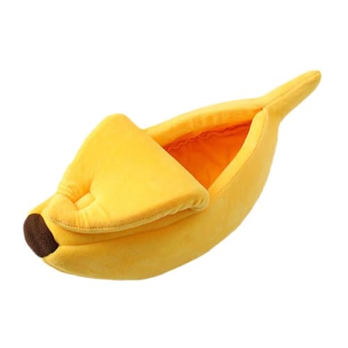 BBASILIYSD Nette Bananenform Hundebett Bett Haustier Sofa Weich Gemütlich mit Haustier Nest Liefert Kleine Hund Sofa Haustier Schlafen C Warmes Bett R1T1 von BBASILIYSD