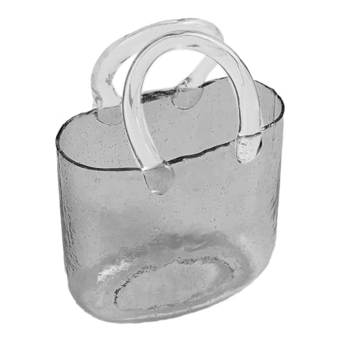 Einzigartige Vase in Handtaschenform, Glasvasen, dekorative Wasserpflanzen-Glasvase, Mini-Aquarium-Kristall für Tischaufsätze von BBASILIYSD