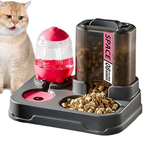 BBAUER Automatischer Katzenfutterautomat, Schwerkraft-Katzenfutterspender | Automatischer Futter- und Wasserspender für Katzen, abnehmbar - Futternapf für kleine und mittelgroße Katzen für Wohnzimmer, von BBAUER