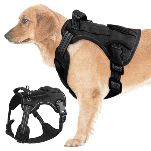 BBAUER Hundegeschirr,Hundegeschirrweste | Verstellbares Hundegeschirr mit Zwei Leinen, Haustier-Brustgurt für Welpen, Hunde und Haustiere von BBAUER
