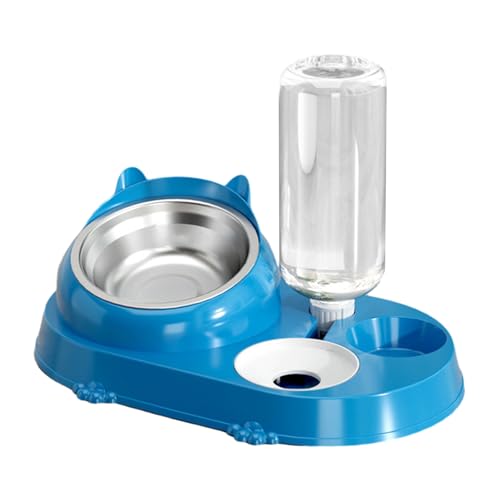 Futterspender für Haustiere, 2-in-1-Wasserspender für Katzen, spritzwassergeschützter Futternapf für Haustiere mit automatischem Sensor, hydratisierter Futterspender für Hunde, Tierwassernapf mit von BBAUER