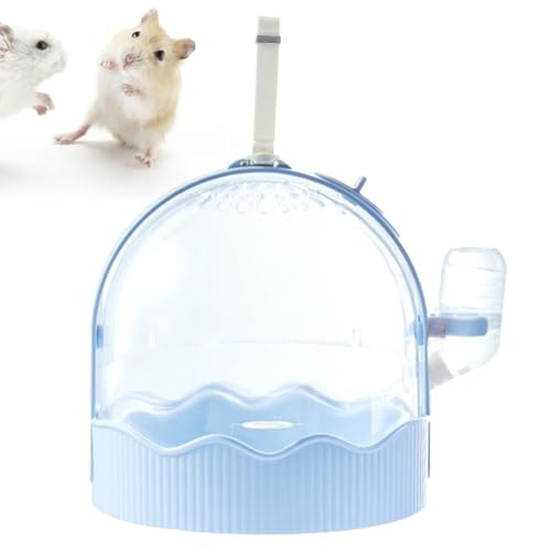 Hamsterkoffer - 1 Stück 18 x 20 cm Hamsterkäfig-Zubehör | 180 g tragbarer Mäusekoffer aus Polystyrol | 60 ml Wasserkessel für Hamsterträger | Mäusekäfig mit 32 Belüftungslöchern | Hamster-Umhängetasch von BBAUER