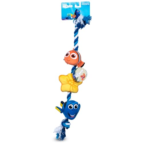 BBDDKEG Disney Pixar's Findet Nemo Hundespielzeug – Quietschen & Knistern, Dorie & Nemo Fun Tug Style, 38,1 cm von BBDDKEG