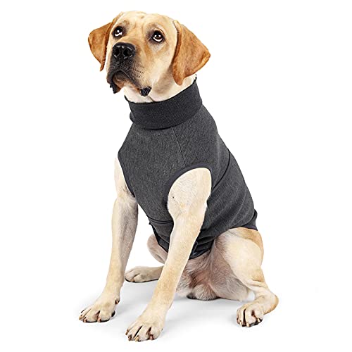 Haustierkleidung, Hunde-Angstjacke, beruhigender Mantel, Hemd, Kostüm für kleine, mittelgroße und große Hunde (Größe S, Grau) von BBEART