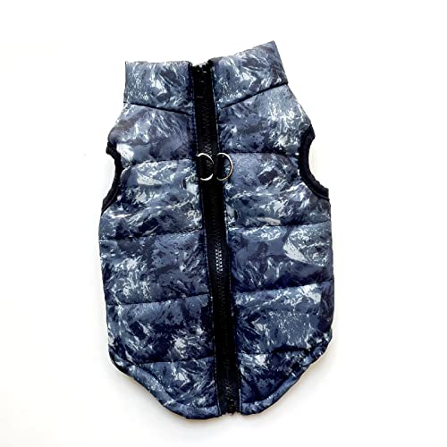 Haustierkleidung, Hunde-Wintermantel mit Reißverschluss, Leinenhaken, Welpenweste, Hundeanzug, Hundekleider, Chihuahua Jacke, warmes Kostüm für kleine und mittelgroße Hunde (M, schwarz) von BBEART