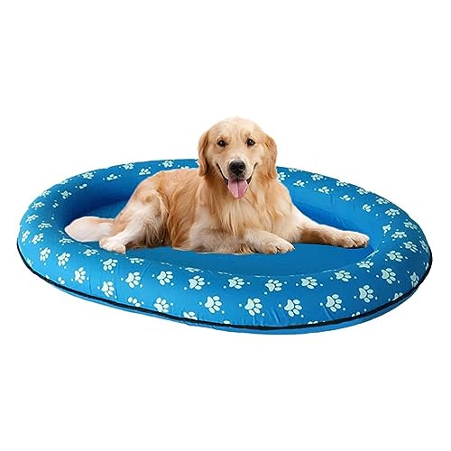 Aufblasbarer Hundepool Float, Pet Float Float Aufblasbarer Hundepool Float Sommer Haustier Aufblasbarer Float Großer Schwimmring Strandspielzeug für erwachsene Hunde, Welpen und Katzen (Blau) von BBTISG