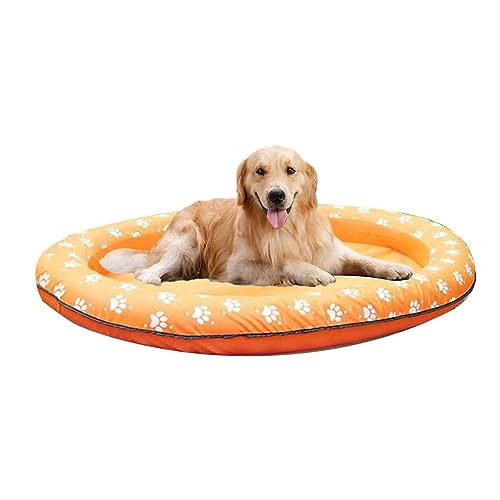 BBTISG Aufblasbarer Hundepool Float, Pet Float Float Aufblasbarer Hundepool Float Sommer Haustier Aufblasbarer Float Großer für Erwachsene Hunde (Orange) von BBTISG