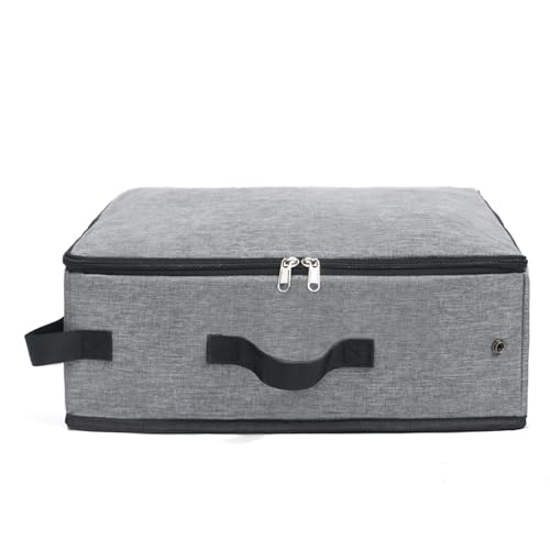 Faltbare Katzentoilette mit Deckel, 40 x 30 x 14 cm, Reise-Klo mit Griff, tragbare Katzentoilette für Reisen, Katzentoilette für kleine Katzen und Kaninchen (Grau) von BBTISG