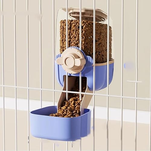 Hängende automatische Selbstfütterung Katzen Waterer, Automatischer Nachfüll-Futterspender Katze Trockenfutter Hundefutterspender Kaninchenkäfig Schwerkraft Auto Feeder Waterer Set für Hund Kleintiere von BBTISG