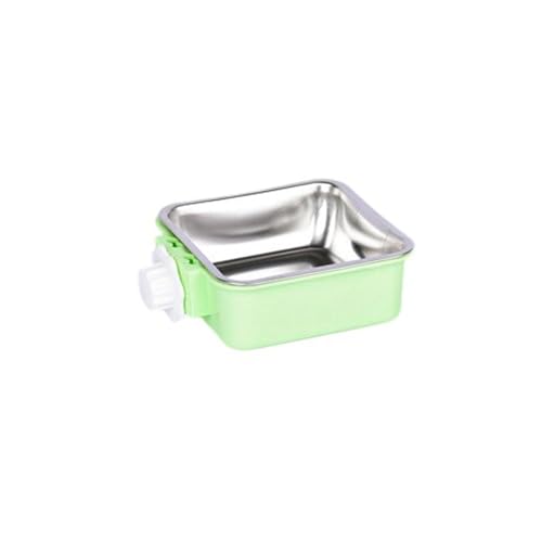 Hängender Futternapf, abnehmbare Edelstahl-Wassernäpfe für Kisten und Käfige für Haustiere, Hunde, Katzen, Meerkaninchen (Grün) von BBTISG
