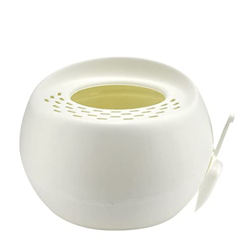 BBZY Einstiegstyp Runde Katzentoilette mit Schaufel für Katze modernes minimalistisches Design geruchsneutral Katzen Katze Toilette Hauskatzen von BBZY