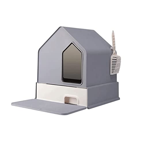 BBZY Voll geschlossene Katzentoilette mit Katzenkiesschaufel, überdimensionale Schublade, leicht zu reinigen, spritzwassergeschützte Katzentoilette für alle Katzen BBZY Voll geschlossene Katzentoilette mit Katzenkiesschaufel, überdimensionale Schublade, leicht zu reinigen, spritzwassergeschützte Katzentoilette für alle Katzen von BBZY