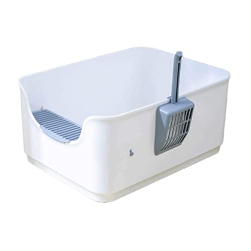 Leicht zu reinigende Katzentoilette mit Katzenstreuschaufel, offene Katzentoilette für Geruch und verhindert Sandaustritt Leicht zu reinigende Katzentoilette mit Katzenstreuschaufel, offene Katzentoilette für Geruch und verhindert Sandaustritt von BBZY