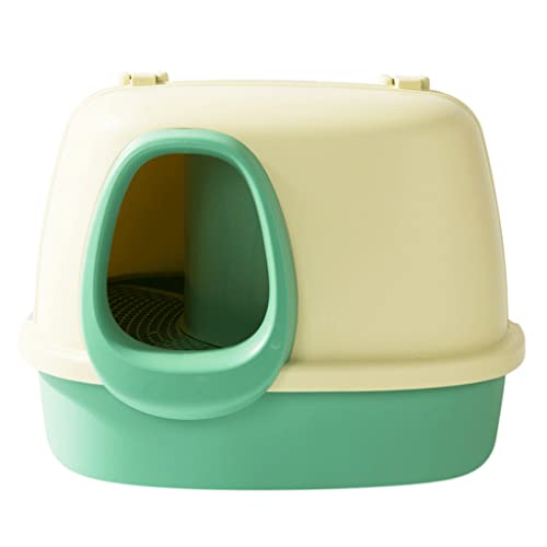 Vollständig geschlossene Katzentoilette Hält Gerüche Verhindert das Auslaufen von Urin und Streu Leicht zu reinigende Katzentoilette mit Streuschaufel für Katzen von BBZY