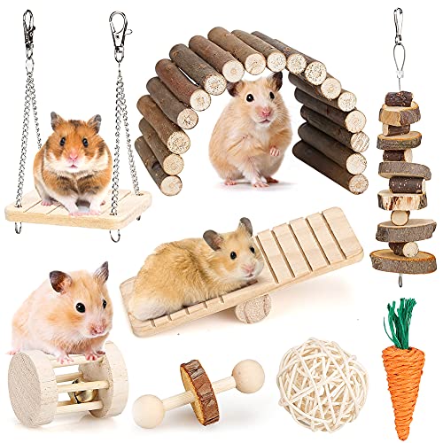 BBjinronjy Hamster-Kauspielzeug-Set für kleine Tiere, Molarspielzeug, Zahnpflege, Holzzubehör für Meerschweinchen, Chinchillas, Rennmäuse, Mäuse, Ratten, Maus BBjinronjy Hamster-Kauspielzeug-Set für kleine Tiere, Molarspielzeug, Zahnpflege, Holzzubehör für Meerschweinchen, Chinchillas, Rennmäuse, Mäuse, Ratten, Maus von BBjinronjy
