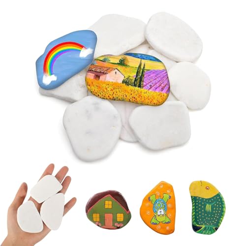 BCENG 12 Stück Flache Steine zum Bemalen 3-8cm Dekosteine Kieselsteine Weiß Glatte Kieselsteine zum Bemalen Dekosteine Naturstein Naturstein Dekosteine für Bunte Malerei & Dekoration BCENG 12 Stück Flache Steine zum Bemalen 3-8cm Dekosteine Kieselsteine Weiß Glatte Kieselsteine zum Bemalen Dekosteine Naturstein Naturstein Dekosteine für Bunte Malerei & Dekoration von BCENG
