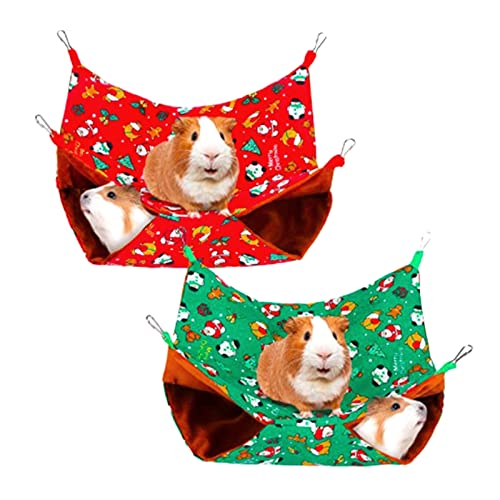 Hamster Weihnachtsstil Hängematte Hängematte für Kleintiere Eichhörnchen Chinchillas Nester Haustiere Tunnel Verstecktes Haustierzubehör von BCIOUS