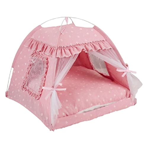 Haustiere Zelt Bett Indoor Höhle Für Katzen Welpen Kleintiere 2-seitig Abnehmbare Kissenauflage Zu Reinigen von BCIOUS