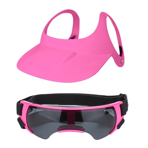 Set mit Schutzbrille und Helmen für kleine Hunde, Sonnenschutz, Hut für kleine Hunde, bequeme Fahrradbrille für Haustiere von BCIOUS