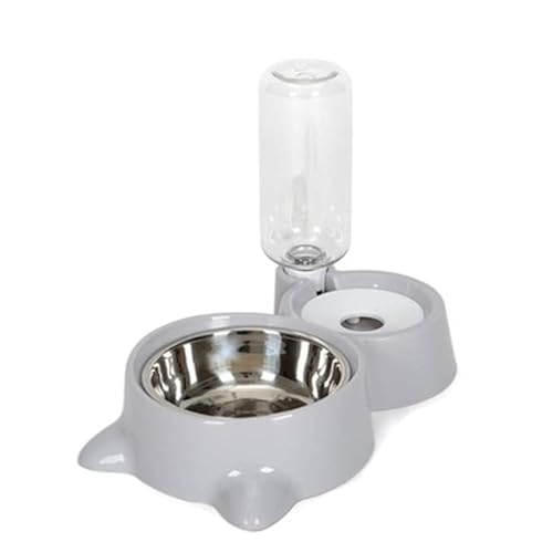 Wasserspender für Hunde, Teller aus Edelstahl, abnehmbarer Futternapf für Tränke, Futternapf und automatische Tränke von BCIOUS