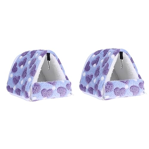 BCJMKDX Haustier-Bett. 2 Stück Hamsterkäfig Hamsterbett Kleintier Mini Haustier Baumwolle Nest Haustier Warmes Haus Kleines Haustier Warm B von BCJMKDX