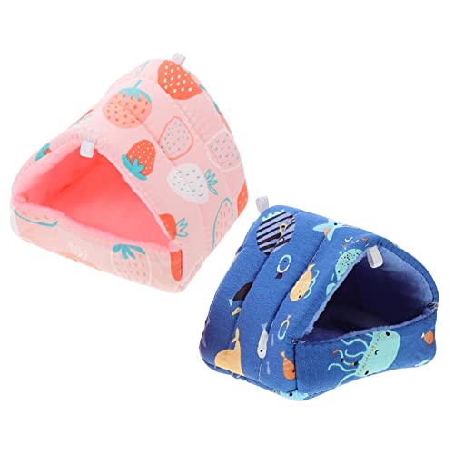 BCJMKDX Haustier-Bett. 2 Stück Hamsternest Baumwolle Hamster Schlafnest Hamster Rattenversteck Höhle Hamsterkäfig Haustier C von BCJMKDX