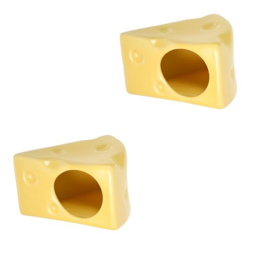 BCJMKDX Haustier-Bett. 2 Stück Hamsternest-Dekoration, Hamsterversteck for kleine Haustiere, Sommer-Hamsterversteck, Hamsterkäfig(Yellowx2pcs) von BCJMKDX