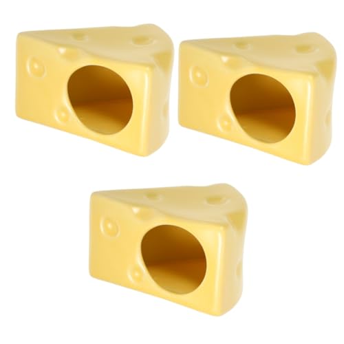 BCJMKDX Haustier-Bett. 2 Stück Hamsternest-Dekoration, Hamsterversteck for kleine Haustiere, Sommer-Hamsterversteck, Hamsterkäfig(Yellowx3pcs) von BCJMKDX